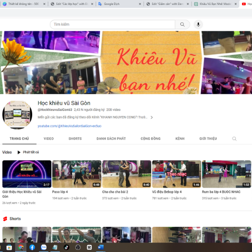 ảnh chụp kênh youtube "@HockhieuvuSaiGon63"